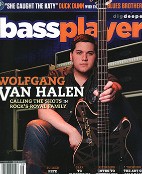 Wolfgang Van Halen on the cover of Bass Player magazine