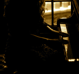Jennifer Hope at the piano