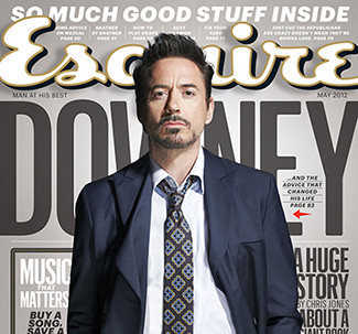 Robert Downey Jr. on the cover of Esquire magazine